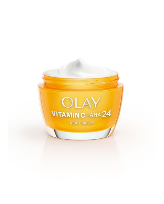 Gel Crema de Noche Para Un Tono Radiante Y Uniforme Olay Vitamin C + AHA 24, 50 ml Olay
