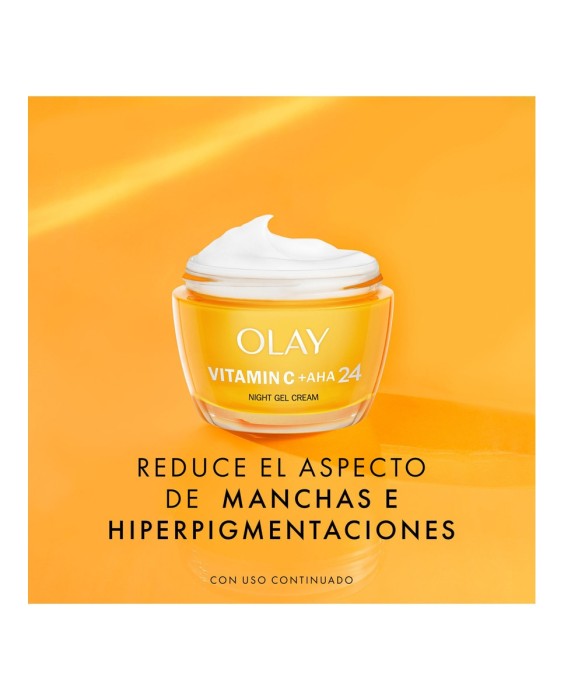Gel Crema de Noche Para Un Tono Radiante Y Uniforme Olay Vitamin C + AHA 24, 50 ml Olay