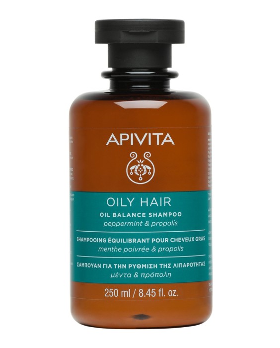 Champú Equilibrante Cabello Graso Menta & Propóleo Apivita