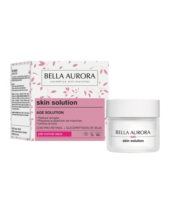 Crema antiarrguas reafirmante de día Age solution SPF 15 para piel normal-seca Bella Aurora