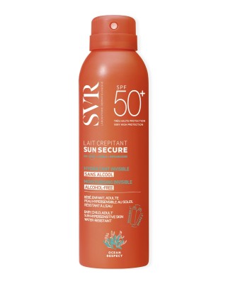 Protector solar hidratante invisible sin alcohol SPF50+ Sun Secure Lait Crepitant 200 ml SVR