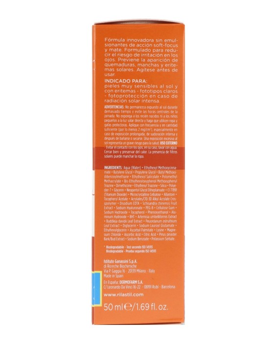 Protector solar 50+ water touch 50 ml Rilastil Sun System