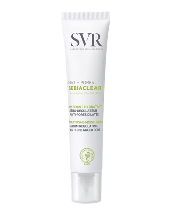 Hidratante Seborregulador Matificante Anti-poros Dilatados Sebiaclear Mat+Pores 40 ml SVR