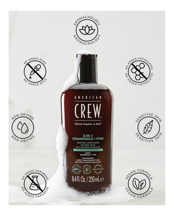 Champú 3 in 1 Relaxing 250 ml American Crew