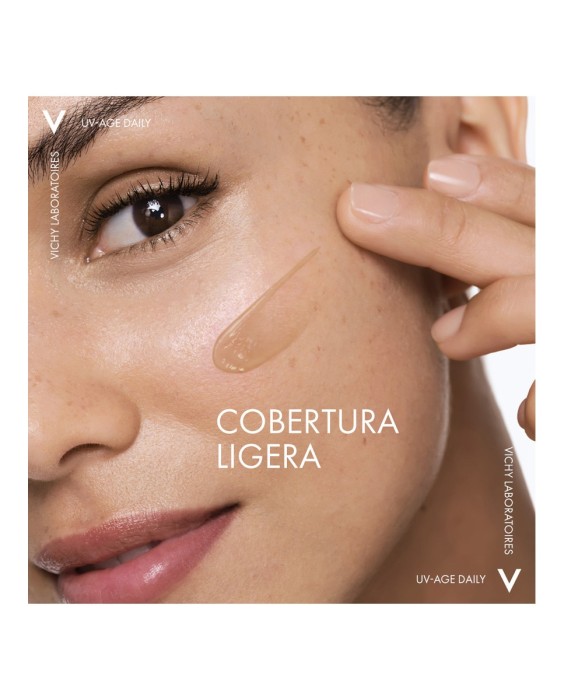 Protector solar UV-AGE Daily con Color Water Fluid Antifotoenvejecimiento UVB SPF50+ UVA Vichy