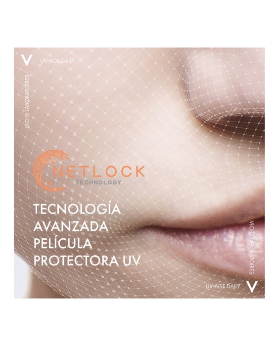 Protector solar UV-AGE Daily con Color Water Fluid Antifotoenvejecimiento UVB SPF50+ UVA Vichy