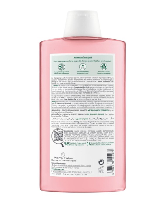 Champú A La Peonía Bio 400 ml Klorane