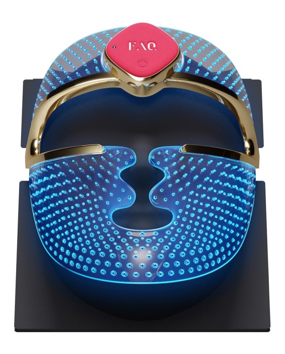 Mascarilla facial FAQ™ 201, tratamiento antienvejecimiento, con silicona pura y LED RGB