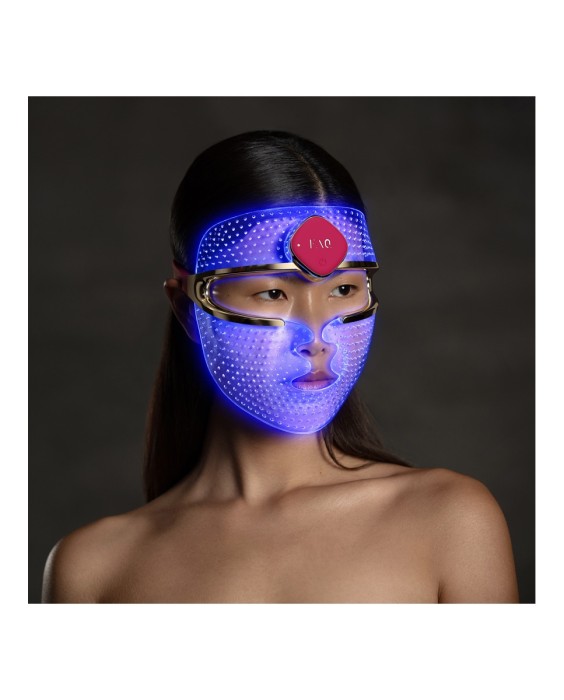 Mascarilla facial FAQ™ 201, tratamiento antienvejecimiento, con silicona pura y LED RGB