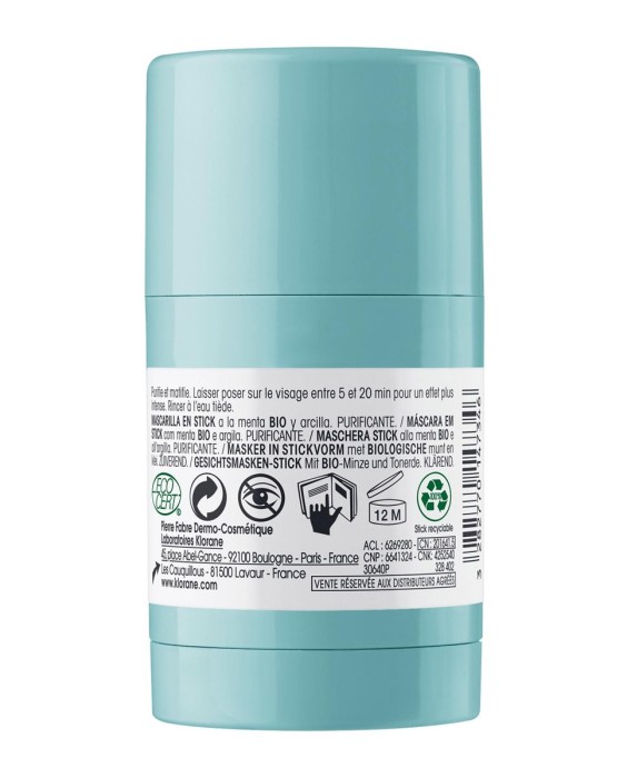 Mascarilla En Stick A La Menta Acuática Bio Y Arcilla 25 g Klorane
