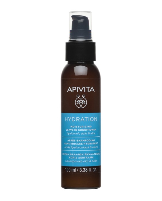 Acondicionador Hidratante sin Aclarado con Ácido Hialurónico y Aloe 100 ml Apivita