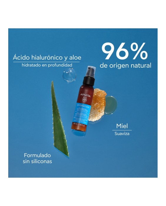Acondicionador Hidratante sin Aclarado con Ácido Hialurónico y Aloe 100 ml Apivita