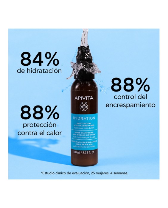 Acondicionador Hidratante sin Aclarado con Ácido Hialurónico y Aloe 100 ml Apivita