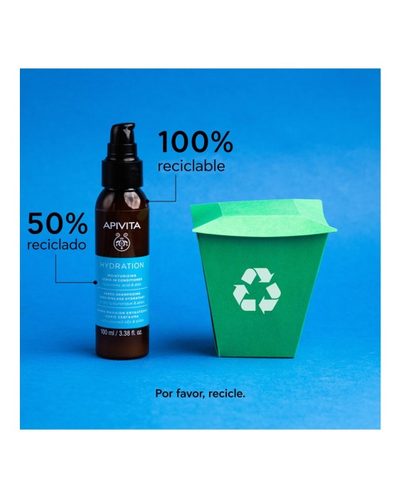 Acondicionador Hidratante sin Aclarado con Ácido Hialurónico y Aloe 100 ml Apivita