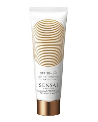 Silky Bronze Cellular Protective Cream for Face SPF50+ 50 ml Cellular Protective Sensai Солнцезащитный крем для лица