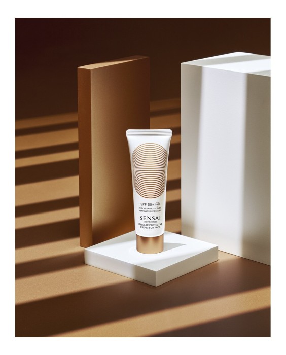 Silky Bronze Cellular Protective Cream for Face SPF50+ 50 ml Cellular Protective Sensai Солнцезащитный крем для лица