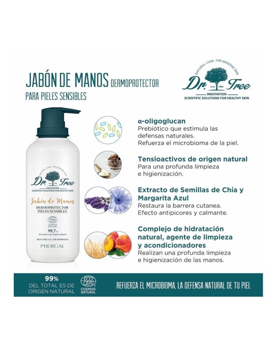 Jabón de Manos Natural Piel Sensible 200 ml Dr. Tree