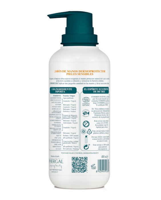 Jabón de Manos Natural Piel Sensible 400 ml Dr. Tree