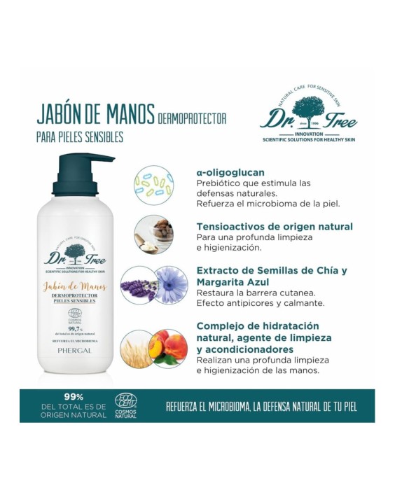 Jabón de Manos Natural Piel Sensible 400 ml Dr. Tree