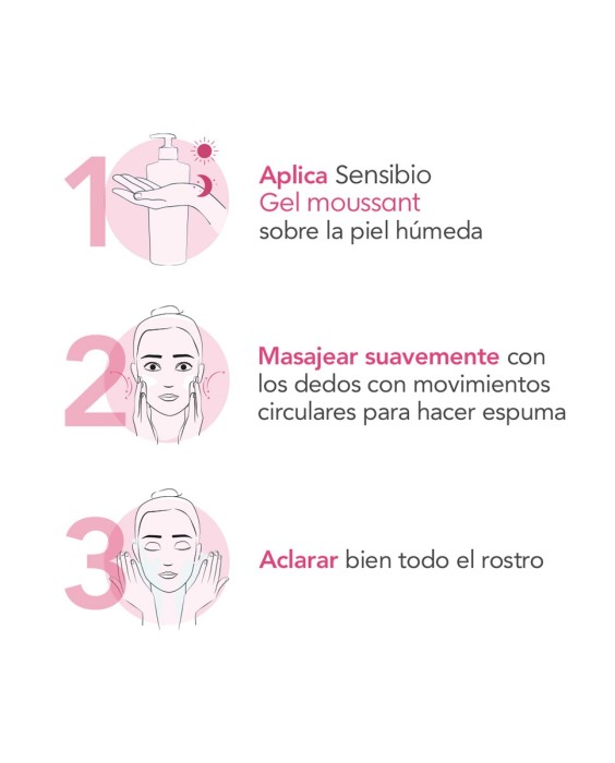 Gel micelar Sensibio moussant 500 ml Bioderma