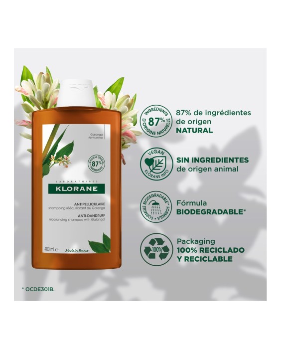 Champú Galanga 400 ml Klorane