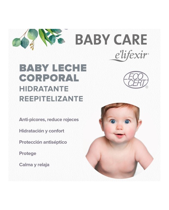 Leche Corporal Reepitelizante Hidratante Piel Sensible Bebé Elifexir Baby Care 400 ml Elifexir