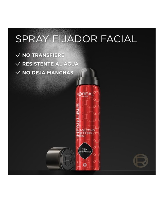 Spray fijador Infaillible 36h de duración Water-proof y Oil-proof L'Oréal Paris