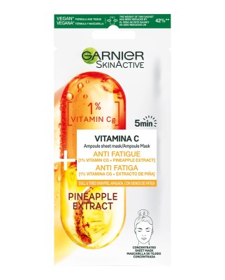 Mascarilla en ampolla anti fatiga con vitamina CG y extracto de piña Skin Active Garnier