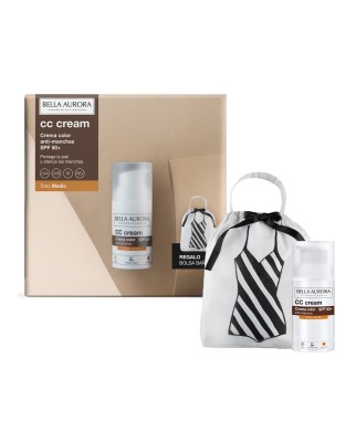 Pack Solar CC Cream SPF50+ Tono Medio con Bolsa Bañador