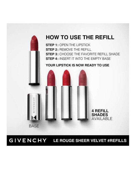 Recarga Barra de Labios Le Rouge Sheer Velvet Givenchy