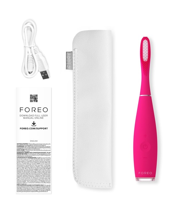 ISSA™ 3 cepillo de dientes sónico de silicona ultra higiénica Fuchsia FOREO
