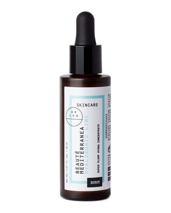 Serúm Facial Super Plump Hydra Concentrate Con Ácido Hialurónico Vegano 95% Ingredientes Naturales 30 ml Beauté Mediterranea