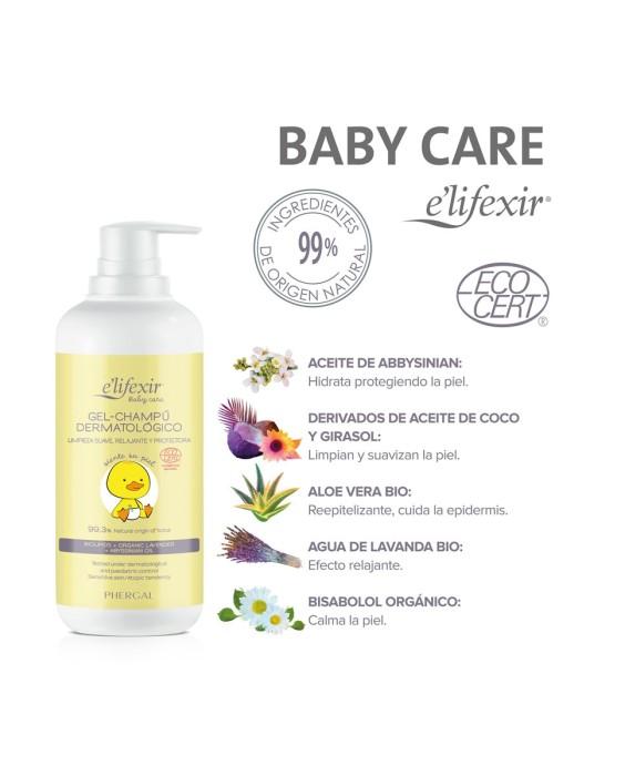 Gel-Champú Piel Sensible Bebé Elifexir Baby Care 500 ml Elifexir