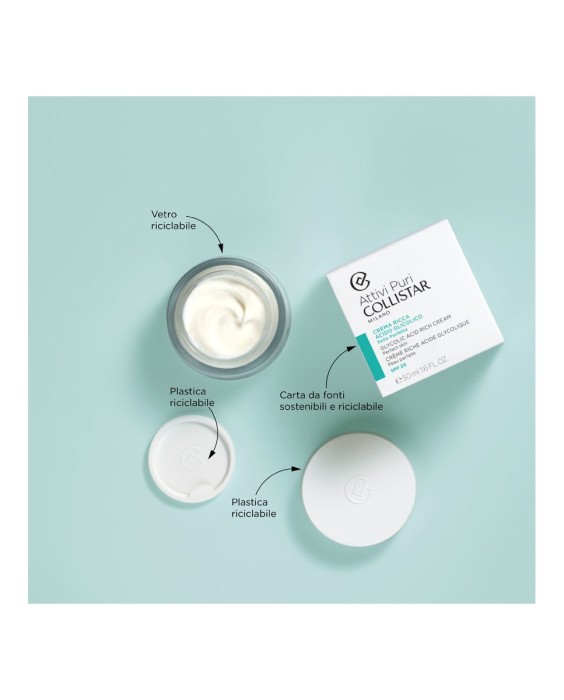 Crema Rica Ácido Glicólico Attivi Puri Collistar