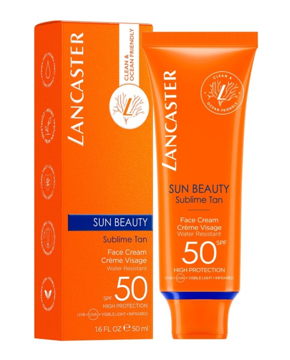 Sun Beauty Face Cream SPF50 50 ml Lancaster Солнцезащитный крем для лица