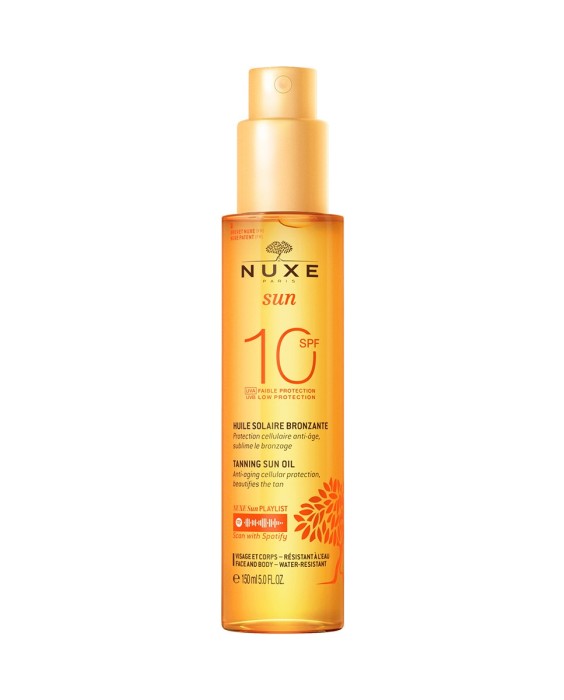 Nuxe Sun SPF10 Солнцезащитное масло-бронзатор для лица и тела