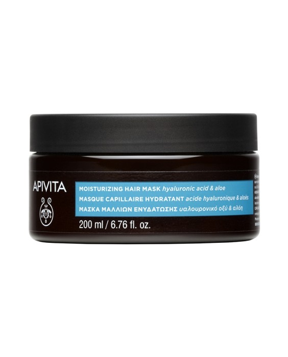 Mascarilla capilar hidratante con aloe y ácido hialurónico 200 ml Apivita