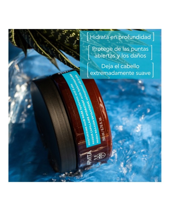 Mascarilla capilar hidratante con aloe y ácido hialurónico 200 ml Apivita