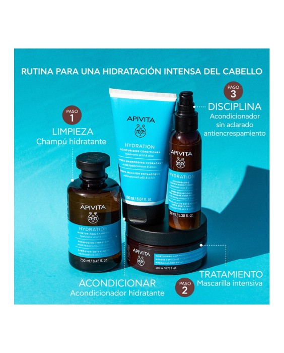 Mascarilla capilar hidratante con aloe y ácido hialurónico 200 ml Apivita