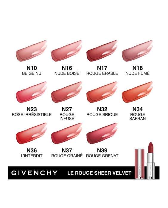 Barra de Labios Le Rouge Sheer Velvet Givenchy