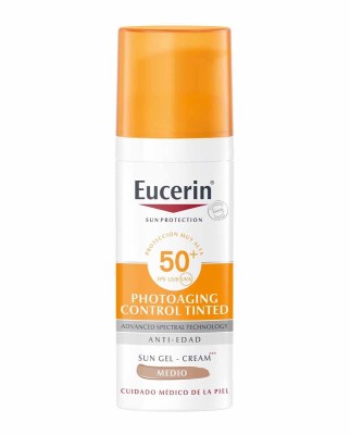 Fluido solar facial Photoaging Control Tinted antiedad Medio SPF 50+ Eucerin