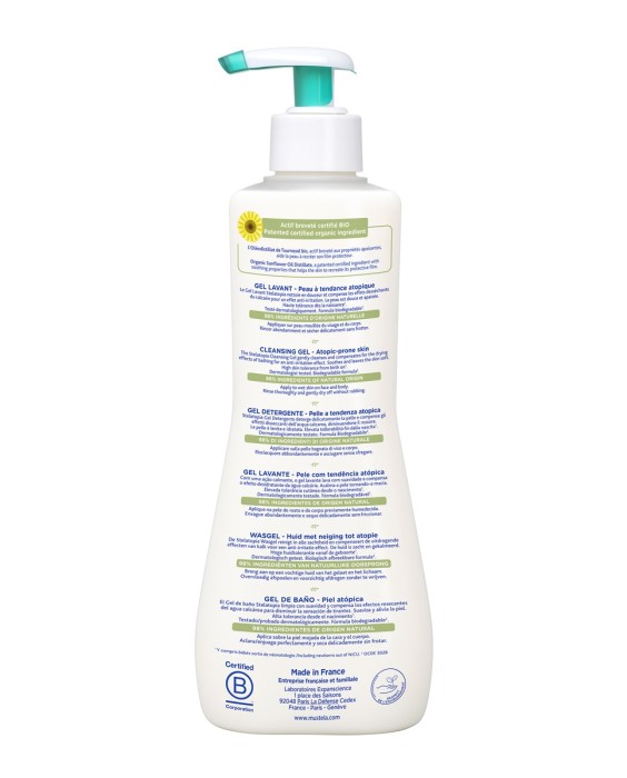 Gel de baño con Girasol BIO para Piel Atópica Mustela Stelatopia