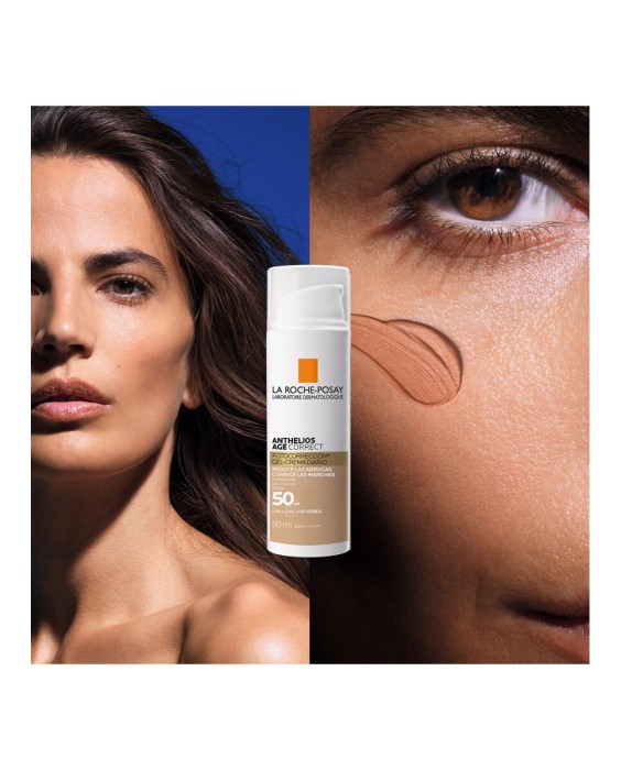 Gel-Crema Fotocorrección con Color  Anthelios Age Correct spf50 La Roche Posay