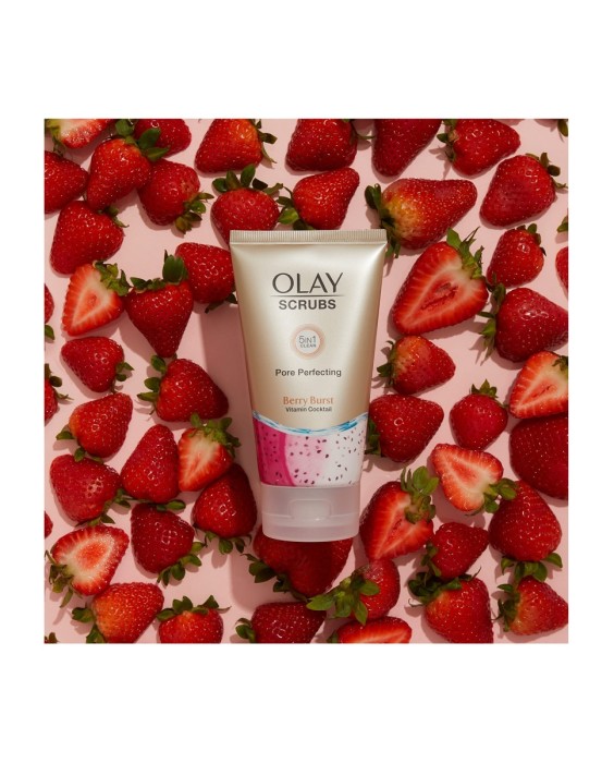Exfoliante suave Pore Perfecting Scrubs con extracto de fresa Olay
