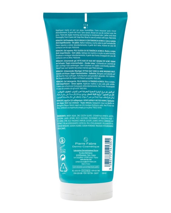 Gel Limpiador Keracnyl 200 ml Ducray
