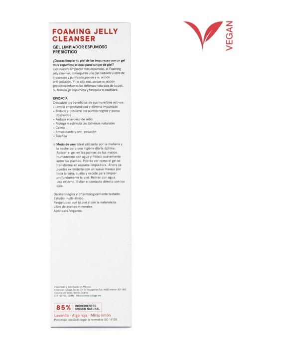 Gel limpiador espumoso y prebiótico Lullage