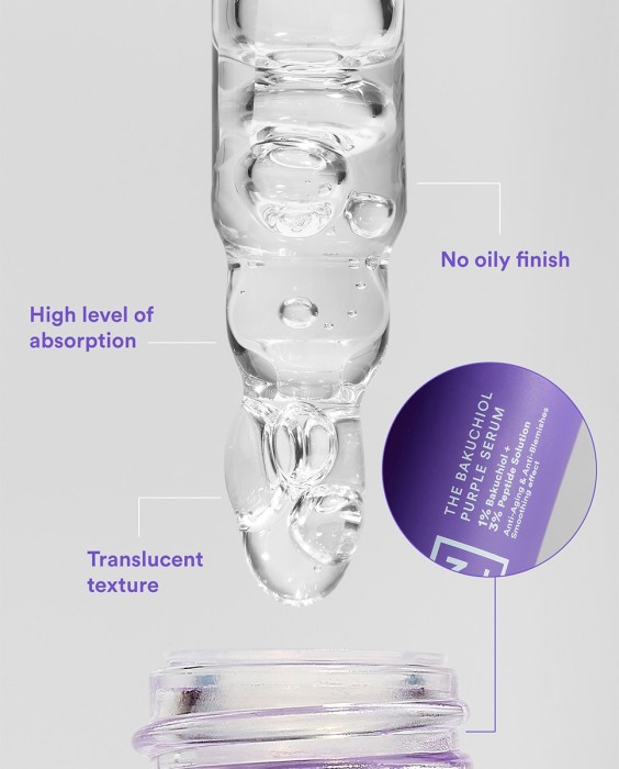 Sérum ligero con 1% de Bakuchiol The Bakuchiol Purple Serum 3INA