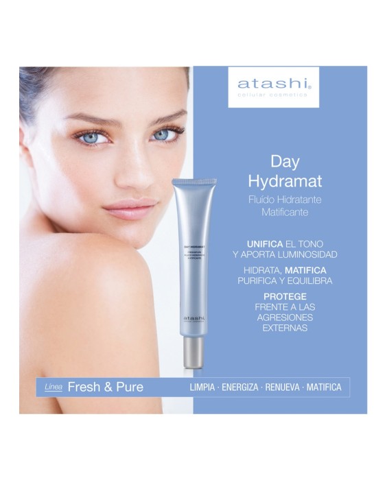 Fluído Fresh&Pure Day Hidramat Matificante Anti-Imperfecciones Piel Grasa 50 ml Atashi