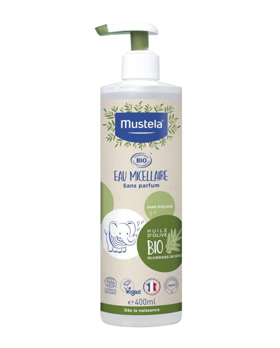 Agua Micelar sin aclarado certificado BIO para toda la familia Mustela