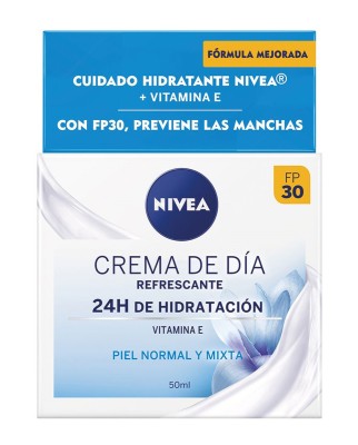 Crema De Día Hidratante Y Refrescante Piel Normal Y Mixta Spf 30 50 ml Nivea